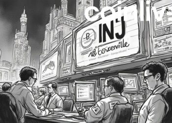 futuristic stock market scene