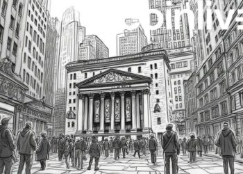 nyse arca ink drawing cityscape