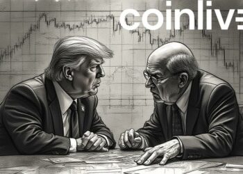 tense trump powell meeting drawing