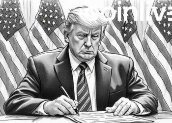 trump signing bill ink drawing