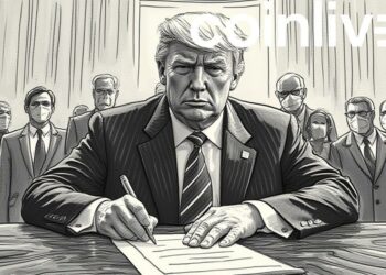 trump signs genius act ink drawing