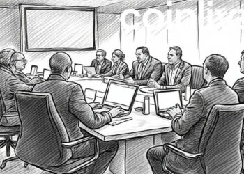 banking policy meeting ink drawing