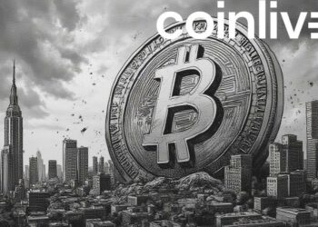 bitcoin cityscape ink drawing