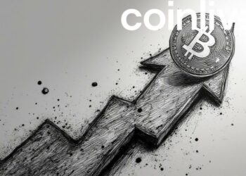 bitcoin rise arrow ink drawing