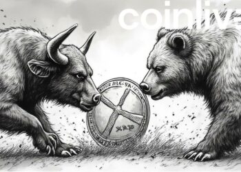 bull bear xrp tug of war ink drawing