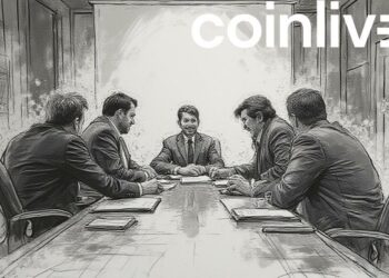 business meeting ink drawing