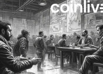 bustling crypto trading floor