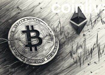 chaotic crypto market ink drawing