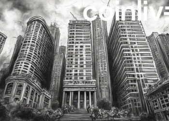 chaotic financial district drawing