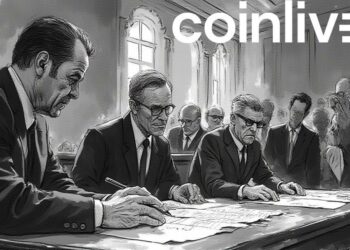 courtroom tension ink drawing