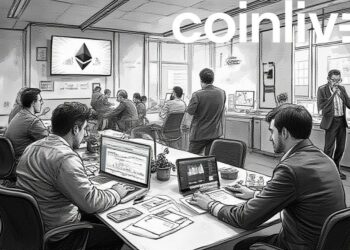 crypto trading office ink drawing