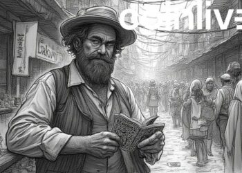 cryptocurrency bazaar ink drawing