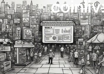 digital marketplace collage