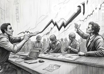 dynamic financial market scene