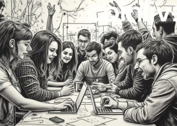 dynamic hackathon ink drawing