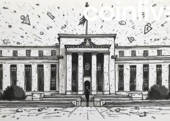 federal reserve crypto ink drawing