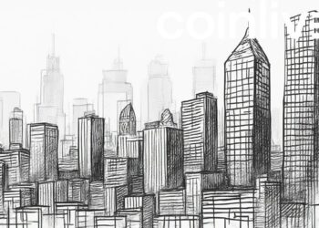 financial district ink drawing