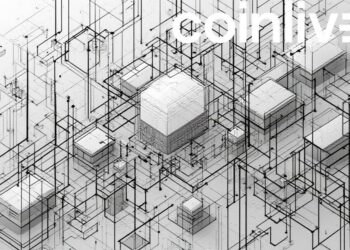futuristic blockchain ink drawing