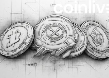 futuristic crypto coins illustration