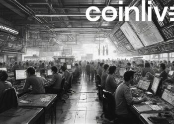 futuristic trading floor ink drawing