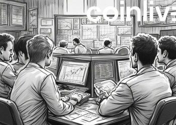 intense trading floor scene