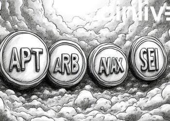 interconnected crypto tokens drawing