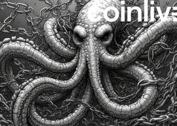 kraken blockchain ink drawing