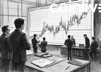 stock market ink drawing