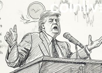 trump speech ink drawing