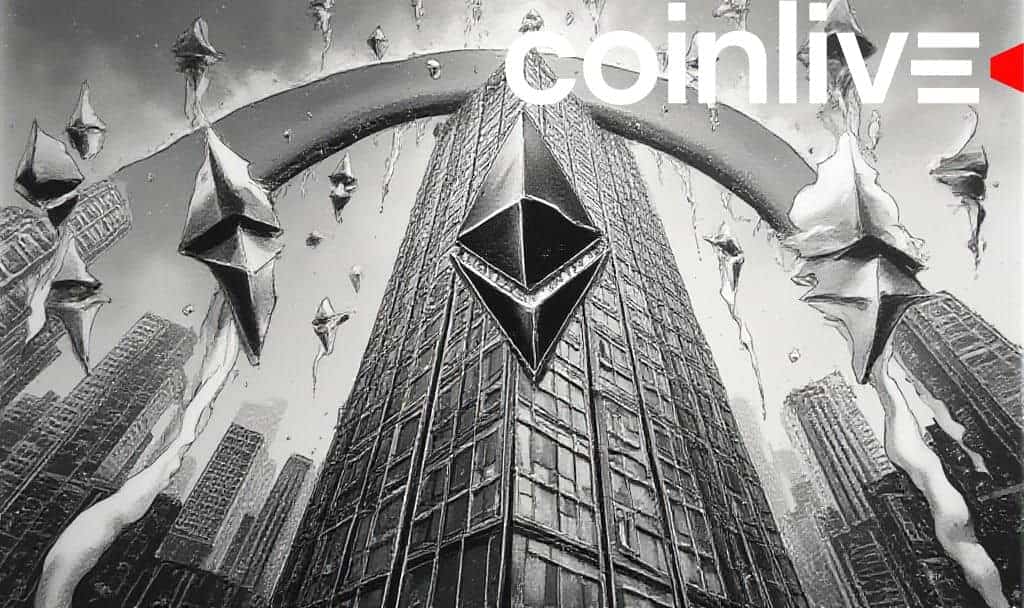 Ethereum Financial Tower Ink Drawing