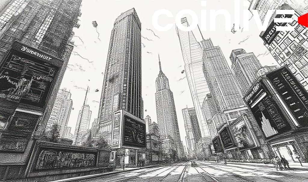 Futuristic financial district