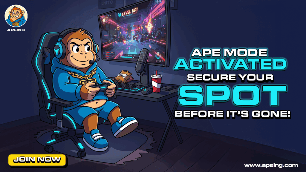 Apeing Whitelist Gains Notice in Altcoin News as U.S. Shutdown Stalls Markets While Chainlink Strengthens and Tron Heats Up 3 Advertisement for Apeing