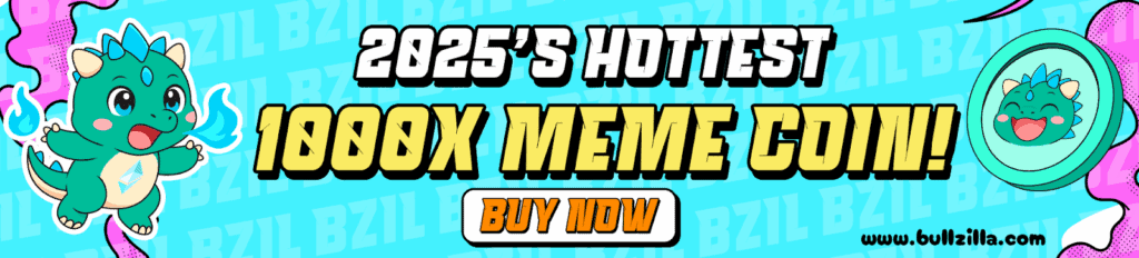 Buy Top Cryptos This Month: TRON's Speed, Cardano's Scalability, and BullZilla's 2,381% ROI Presale Lead 2025 Momentum 4 Colorful advertisement for BullZilla