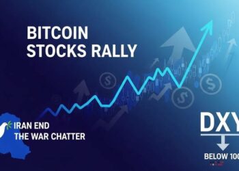 bitcoin stocks rally iran end war dollar index below 100 thumbnail