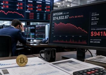 bitcoin price drop below 75k 941m crypto liquidation wave thumbnail 1