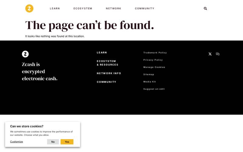 z.cash/the-technology/, 404 page not found