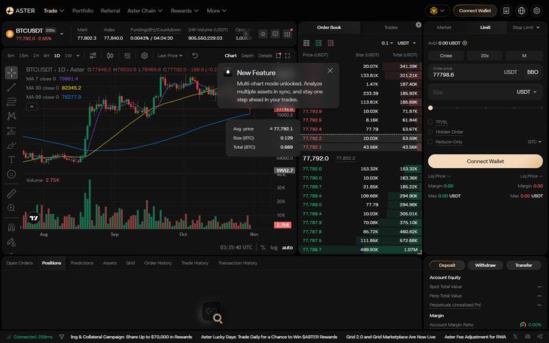 Select the trading pair and choose Long or Short, set leverage up to 