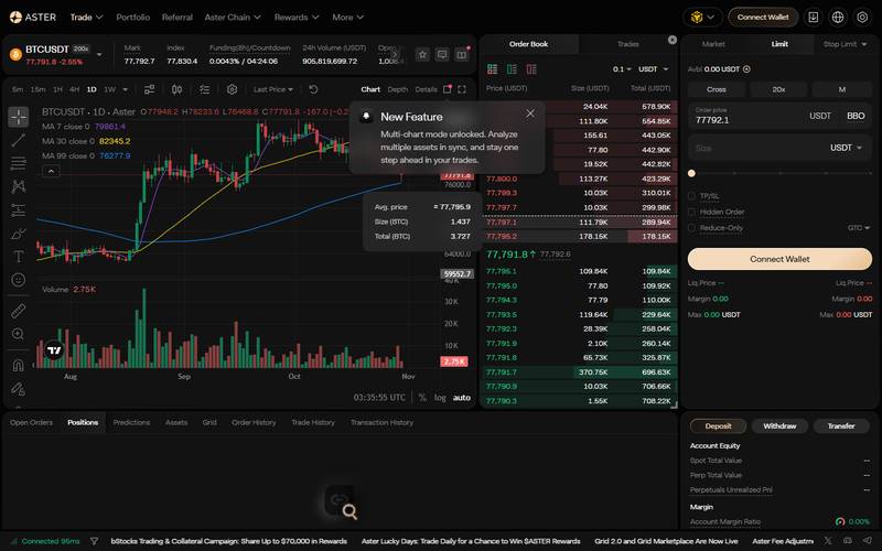 Review the order summary: margin required, liquidation price, and open