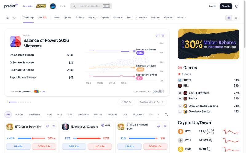 Predict Homepage